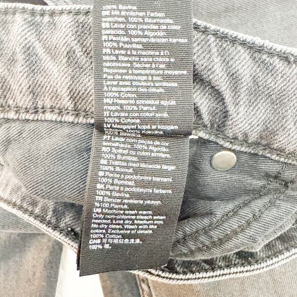 & Other Stories Loose Fitting Charcoal Straight Leg Denim Jeans Size 25 EUR - Picture 10 of 11